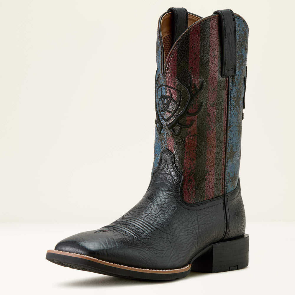 Sport Liberty Antler Wide Square Toe Cowboy Boot