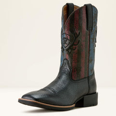 Sport Liberty Antler Wide Square Toe Cowboy Boot