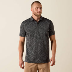 Jacquard Printed Fitted Polo