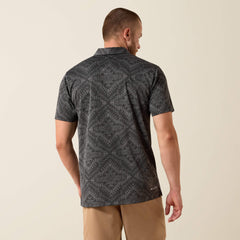 Jacquard Printed Fitted Polo