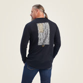 Rebar Workman Reflective Flag Graphic T-Shirt