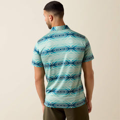 All Over Print Heathered Classic Fit Polo
