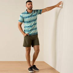 All Over Print Heathered Classic Fit Polo