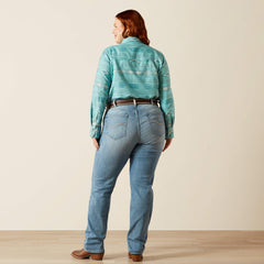 Mid Rise Alessia Straight Leg Jean