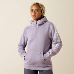 Rebar Lightweight Logo 1/2 Zip Hoodie