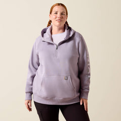 Rebar Lightweight Logo 1/2 Zip Hoodie