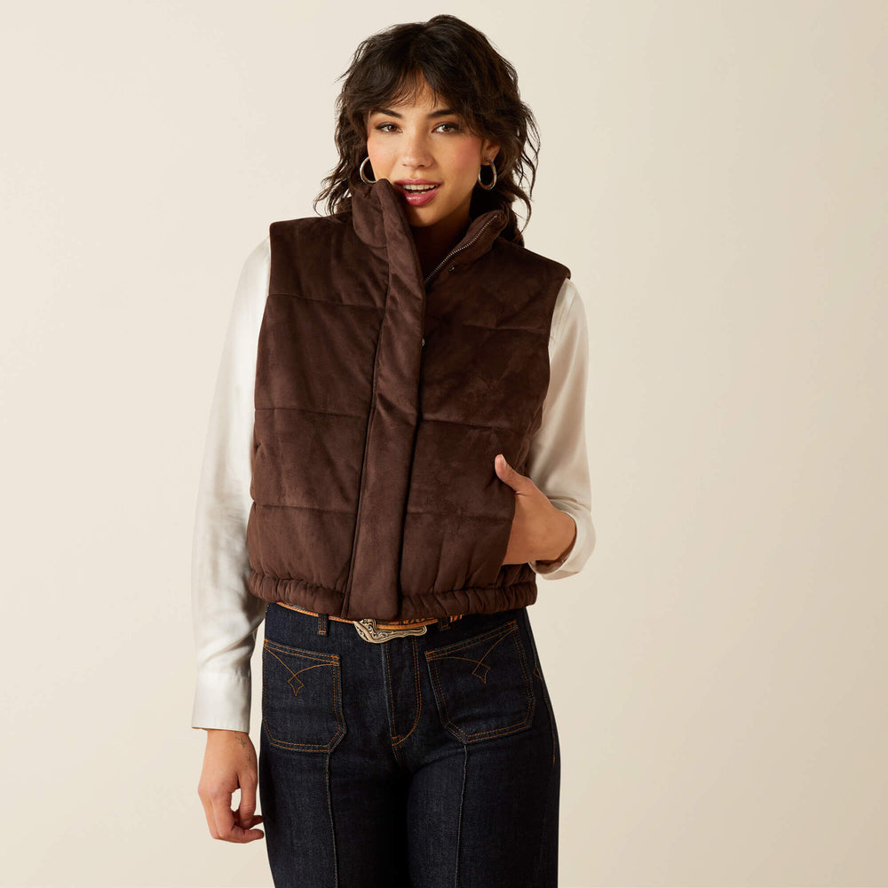 Swirls Faux Leather Vest