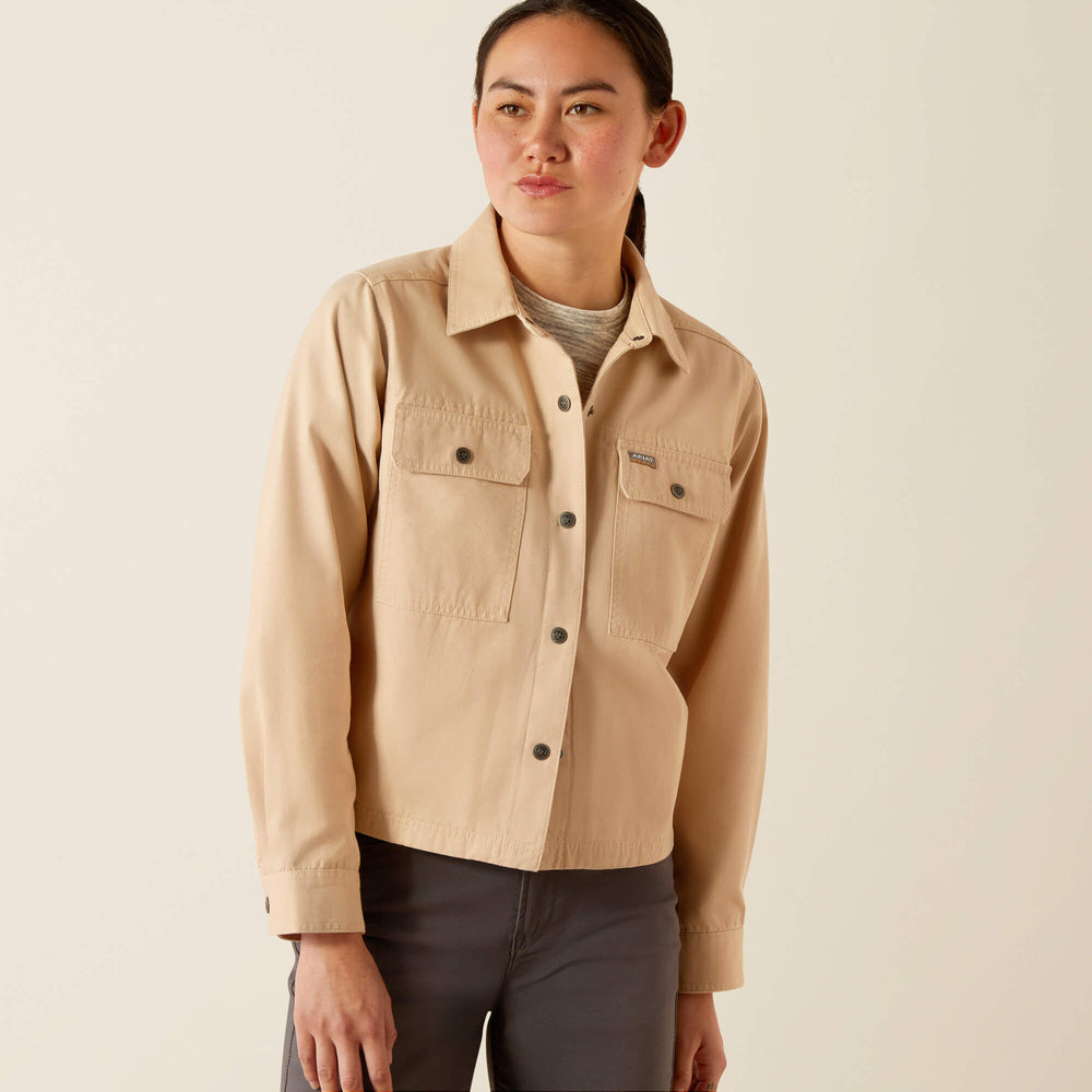 Rebar Cropped Woven Shirt Jacket