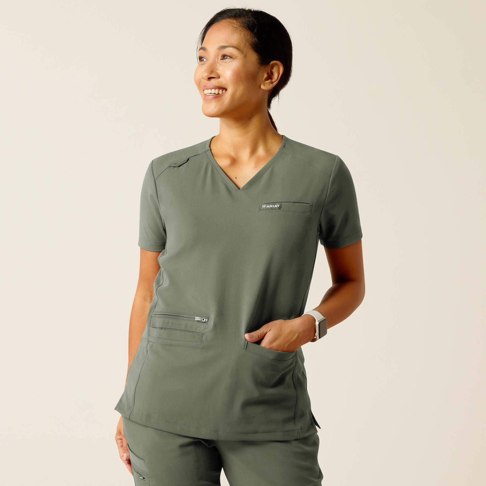 Clara 6 Pocket Scrub Top