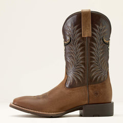 Sport Steer Skull Wide Square Toe Cowboy Boot