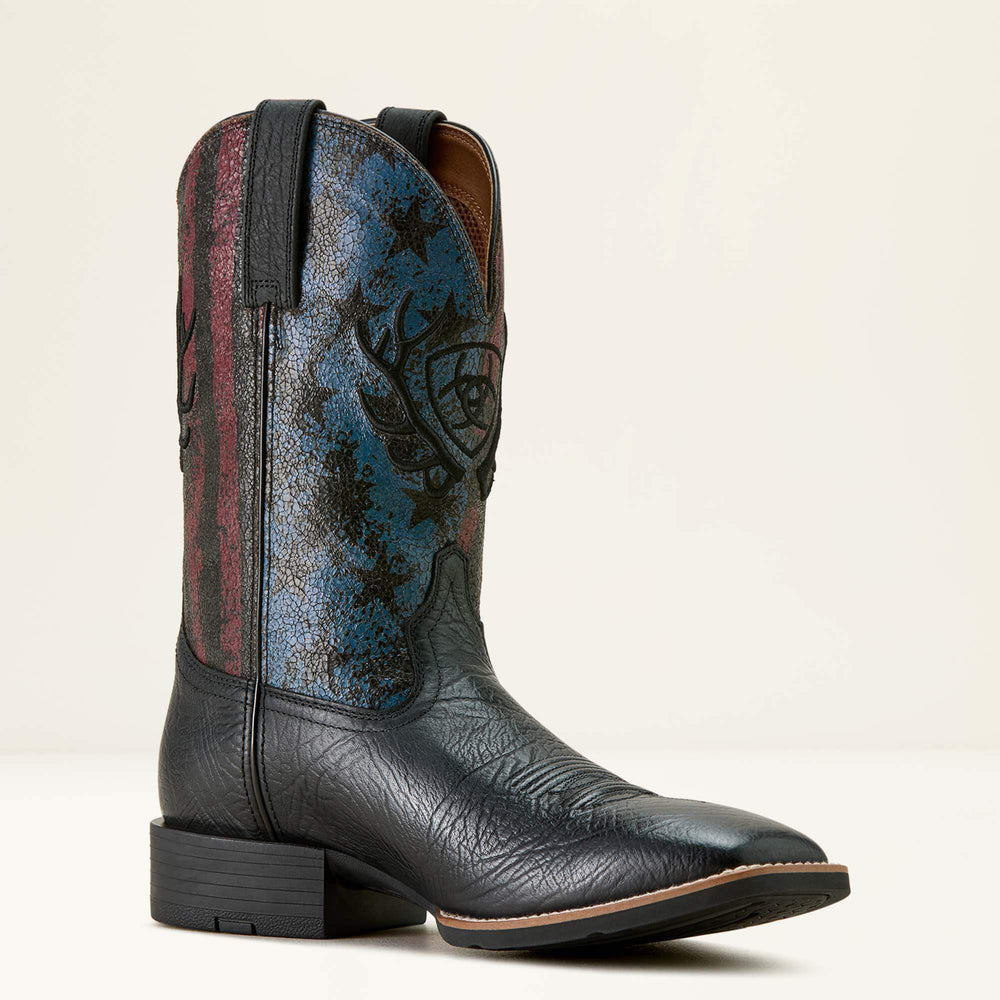 Sport Liberty Antler Wide Square Toe Cowboy Boot