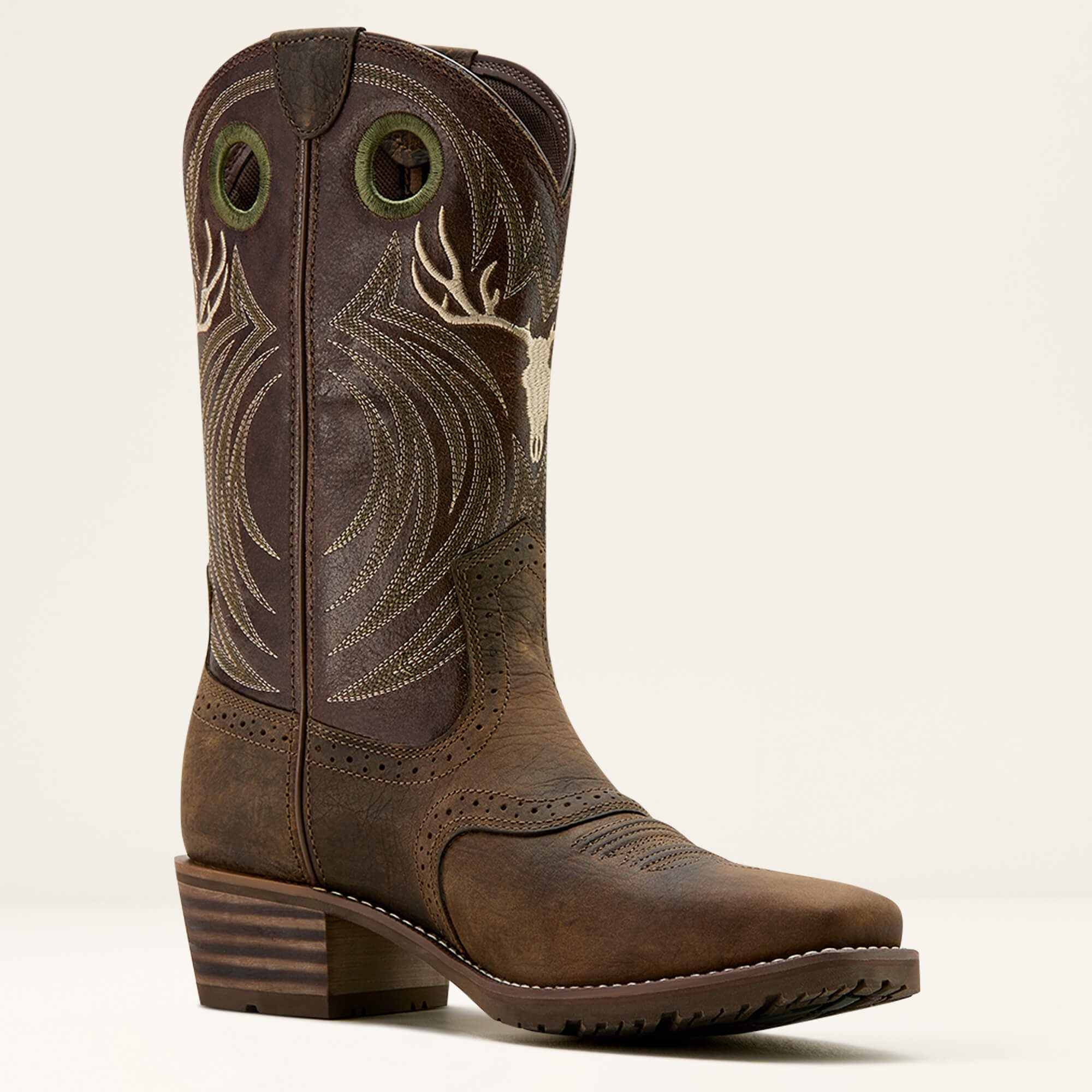 Hybrid Roughstock Antler Cowboy Boot