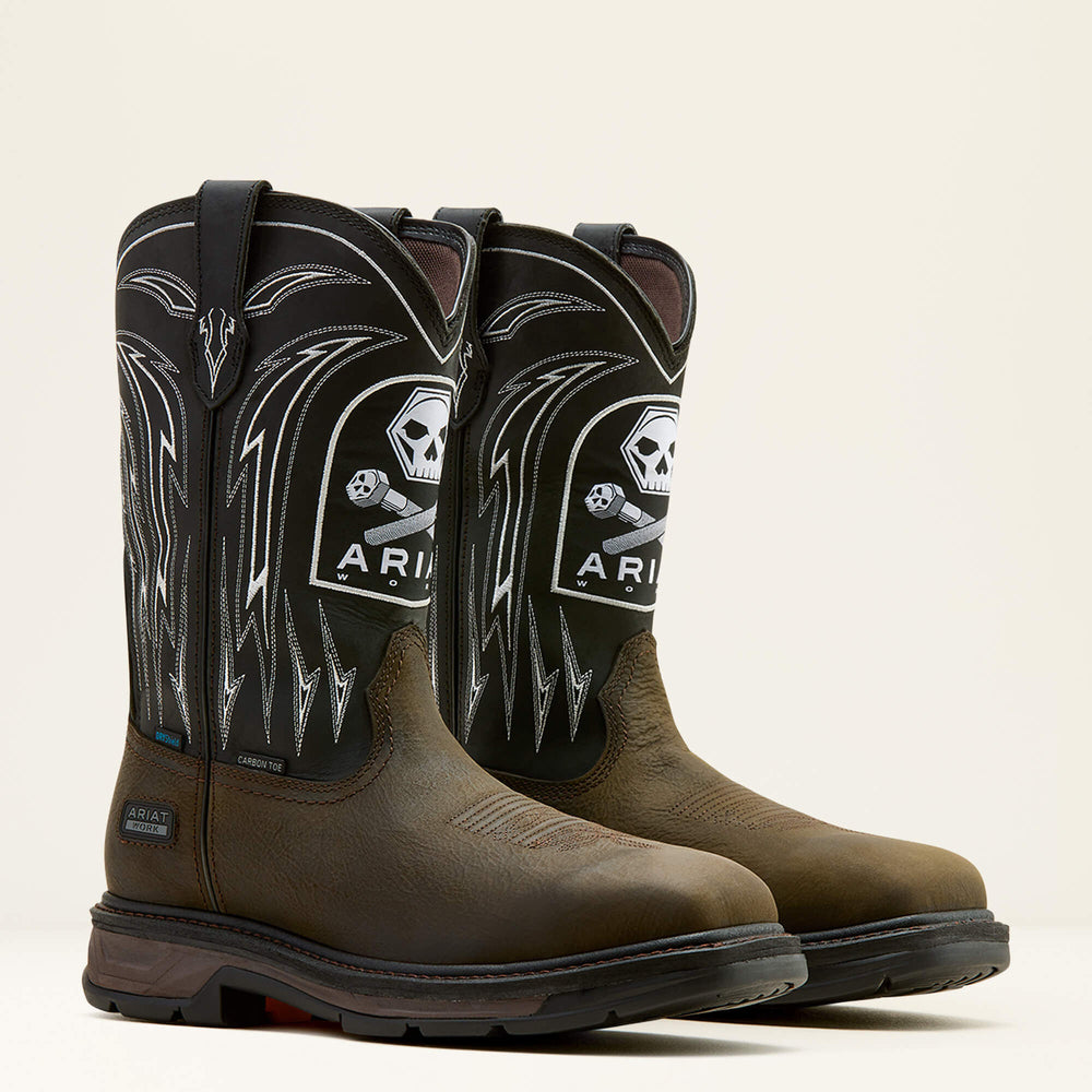 WorkHog XT Bolt Skull Waterproof Wide Square Toe Carbon Toe Work Boot