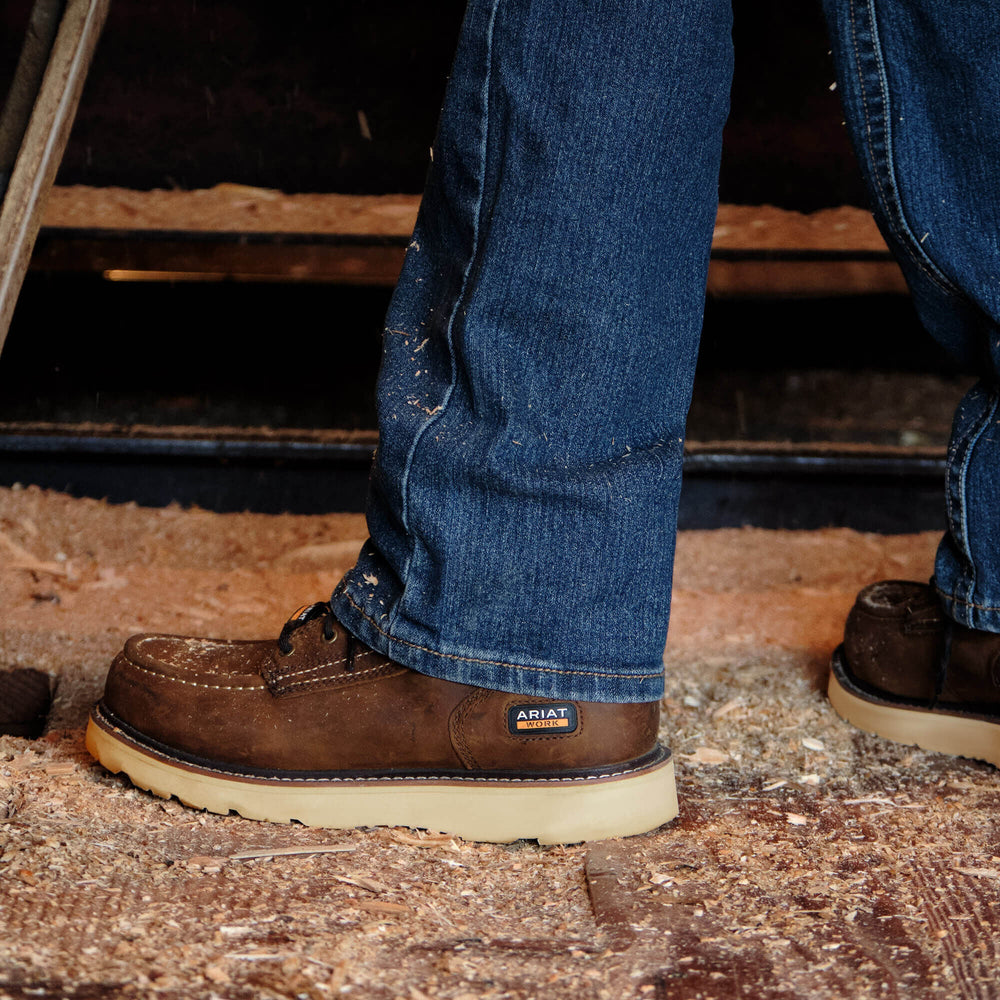 Rebar Wedge Moc Toe 6" Waterproof Work Boot