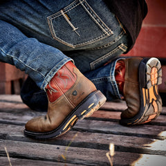 WorkHog Wide Square Toe Steel Toe Work Boot