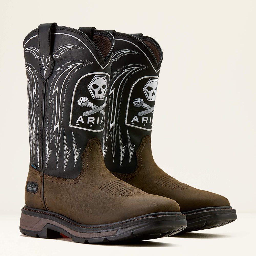 WorkHog XT Bolt Skull Waterproof Wide Square Toe Work Boot
