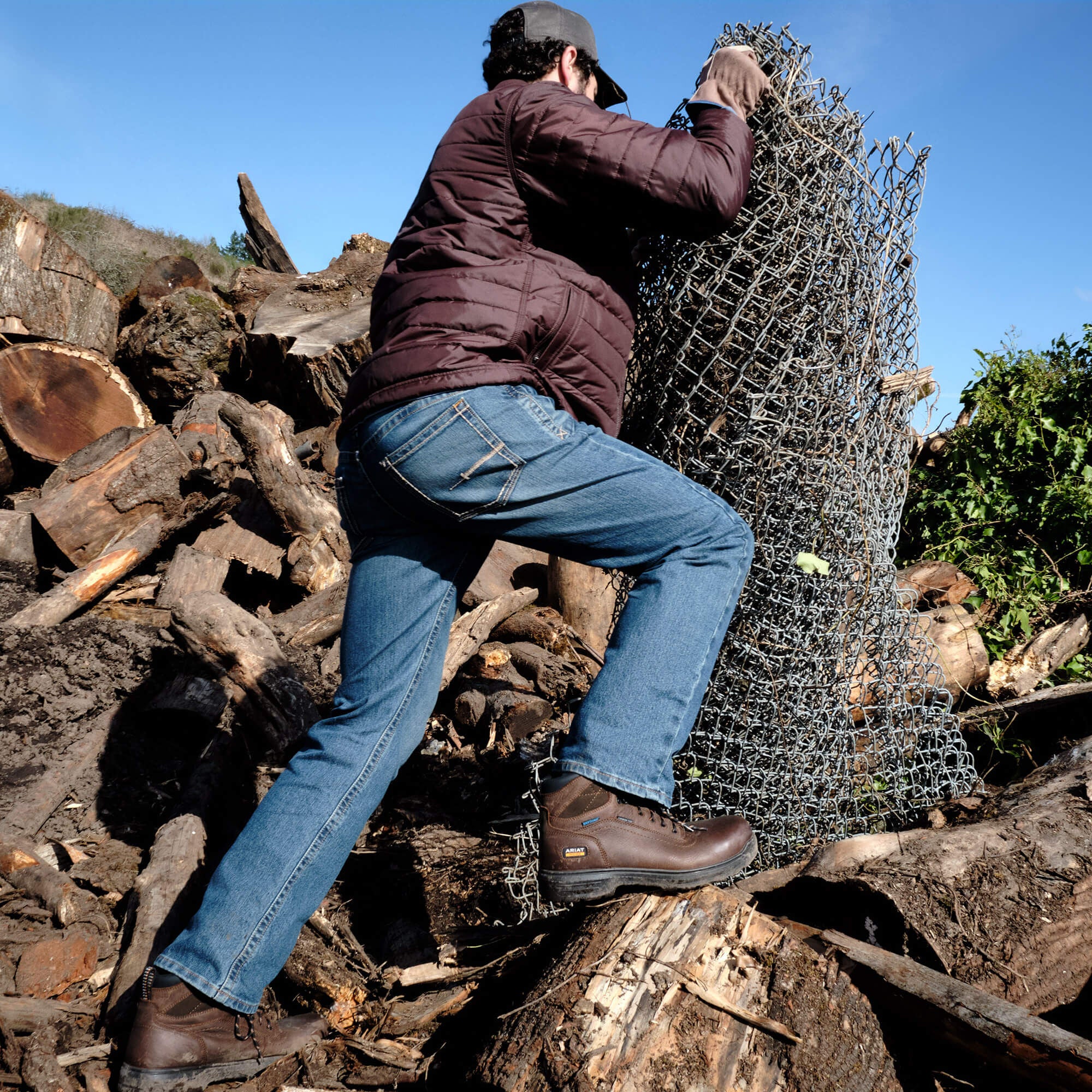 Men's Slim Fit Work Pants - Rebar Denim