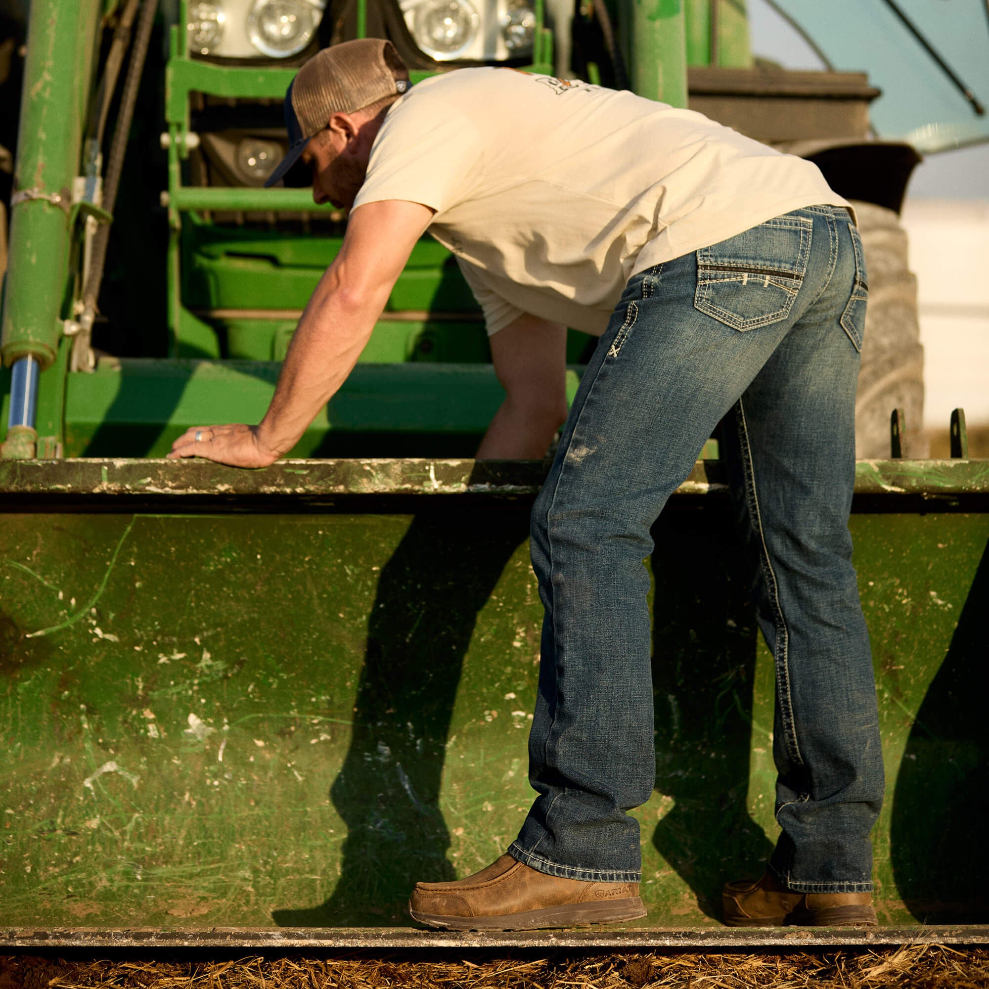 M7 Rocker Stretch Coltrane Stackable Straight Leg Jean