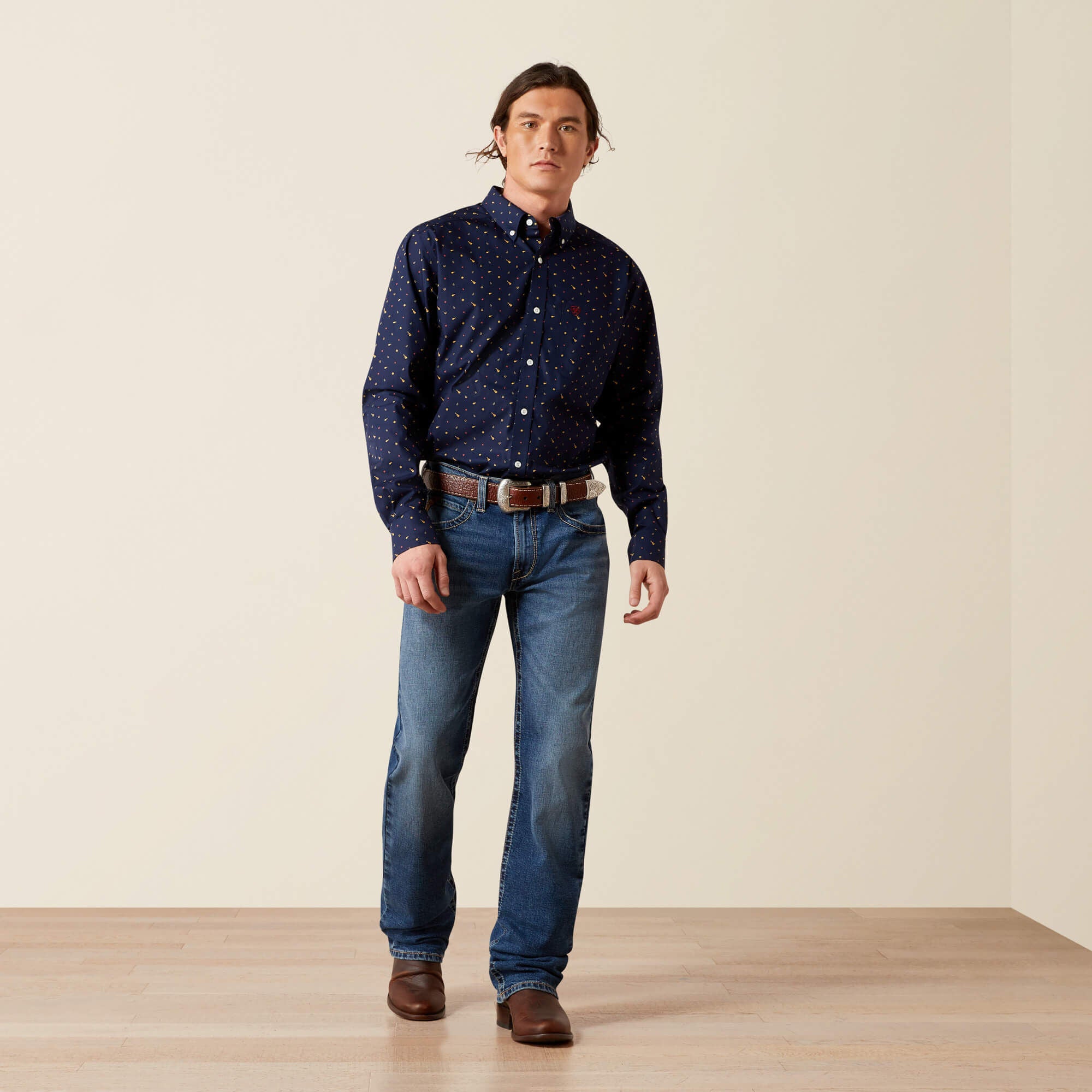 M5 Straight Calico Straight Leg Jean