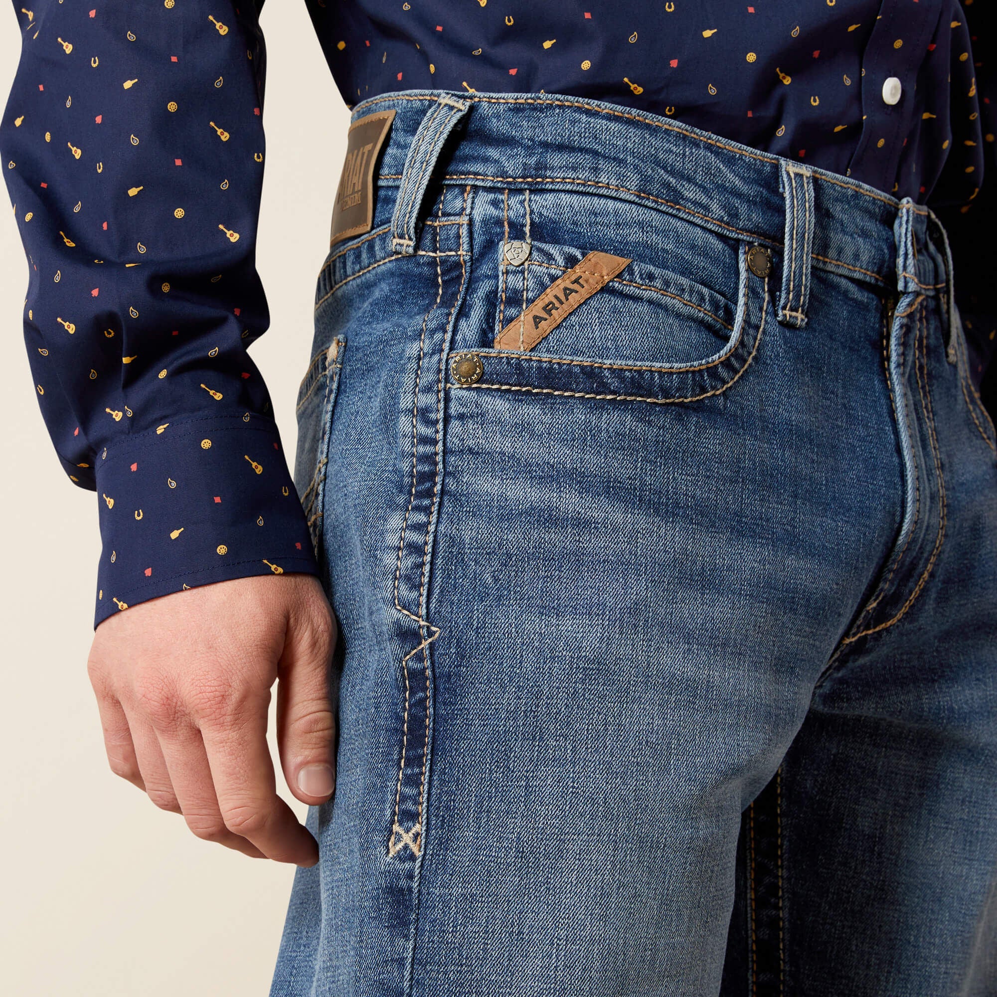 M5 Straight Calico Straight Leg Jean