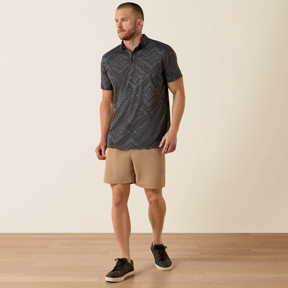 Jacquard Printed Fitted Polo