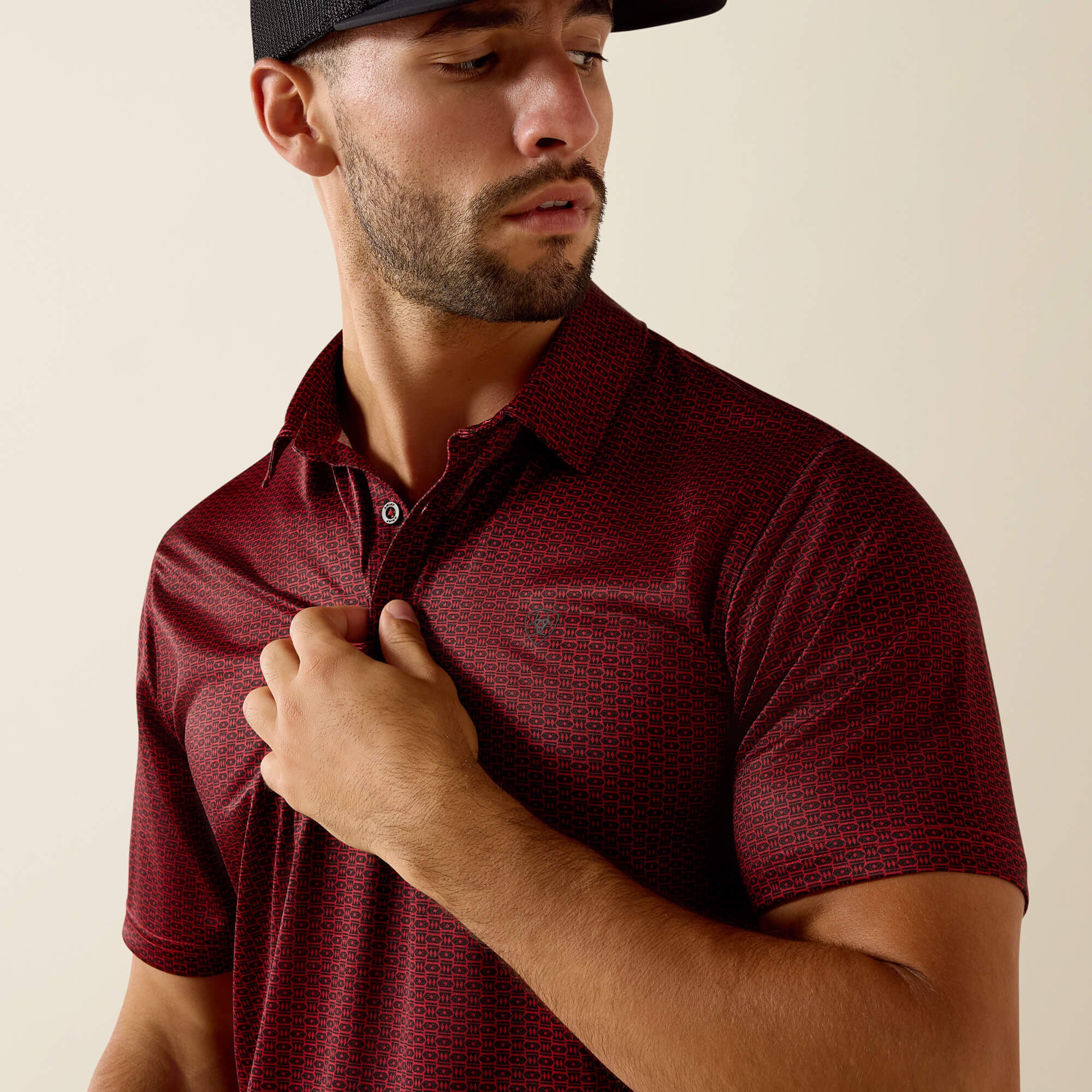 All Over Print Fitted Polo