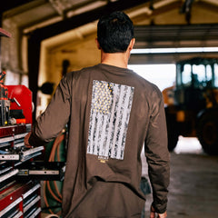 Rebar Workman Reflective Flag Graphic T-Shirt