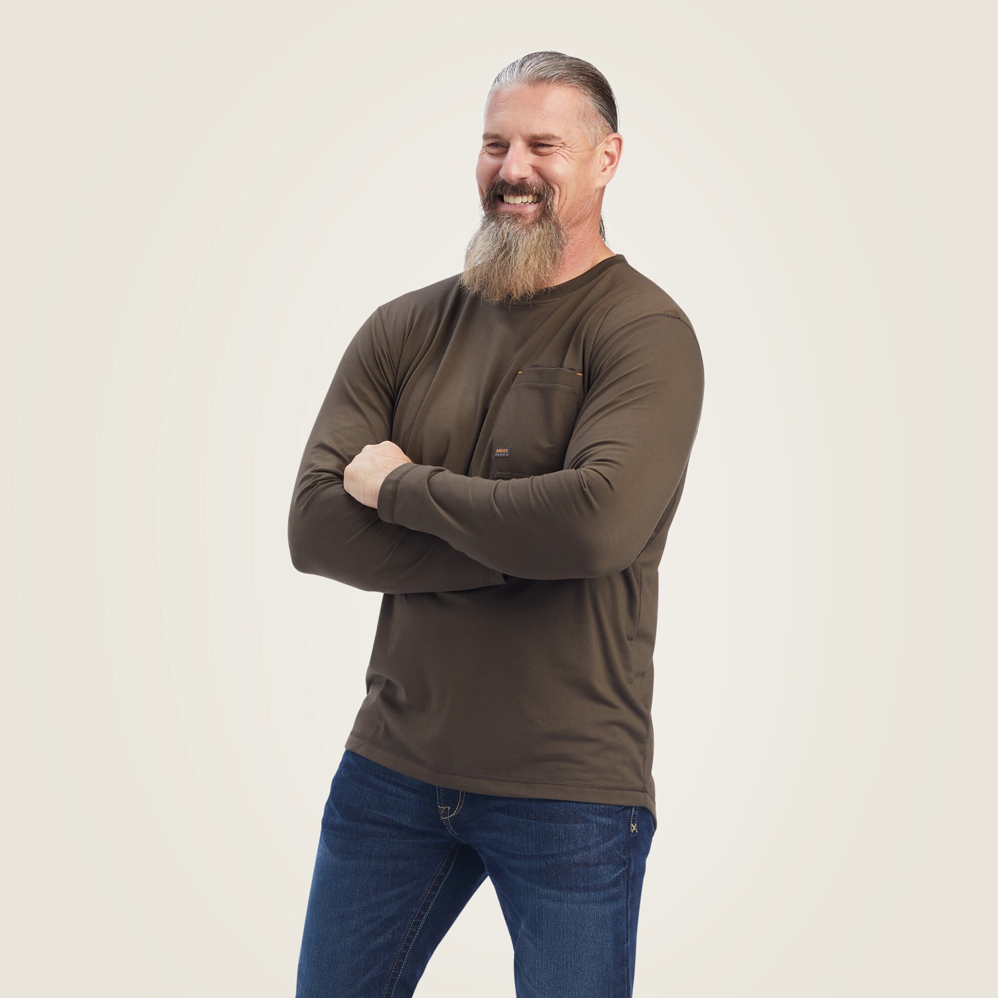 Rebar Workman Reflective Flag Graphic T-Shirt