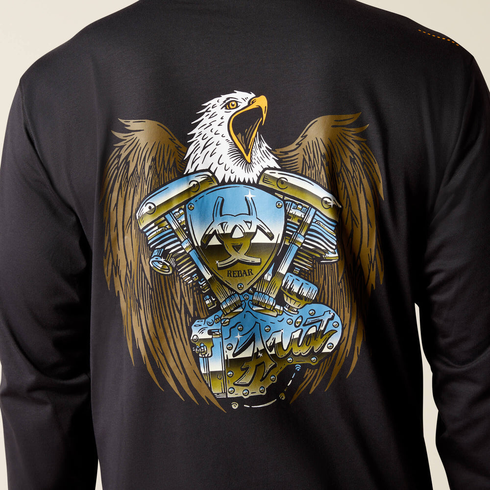 Rebar Workman Chrome Moto Eagle T-Shirt