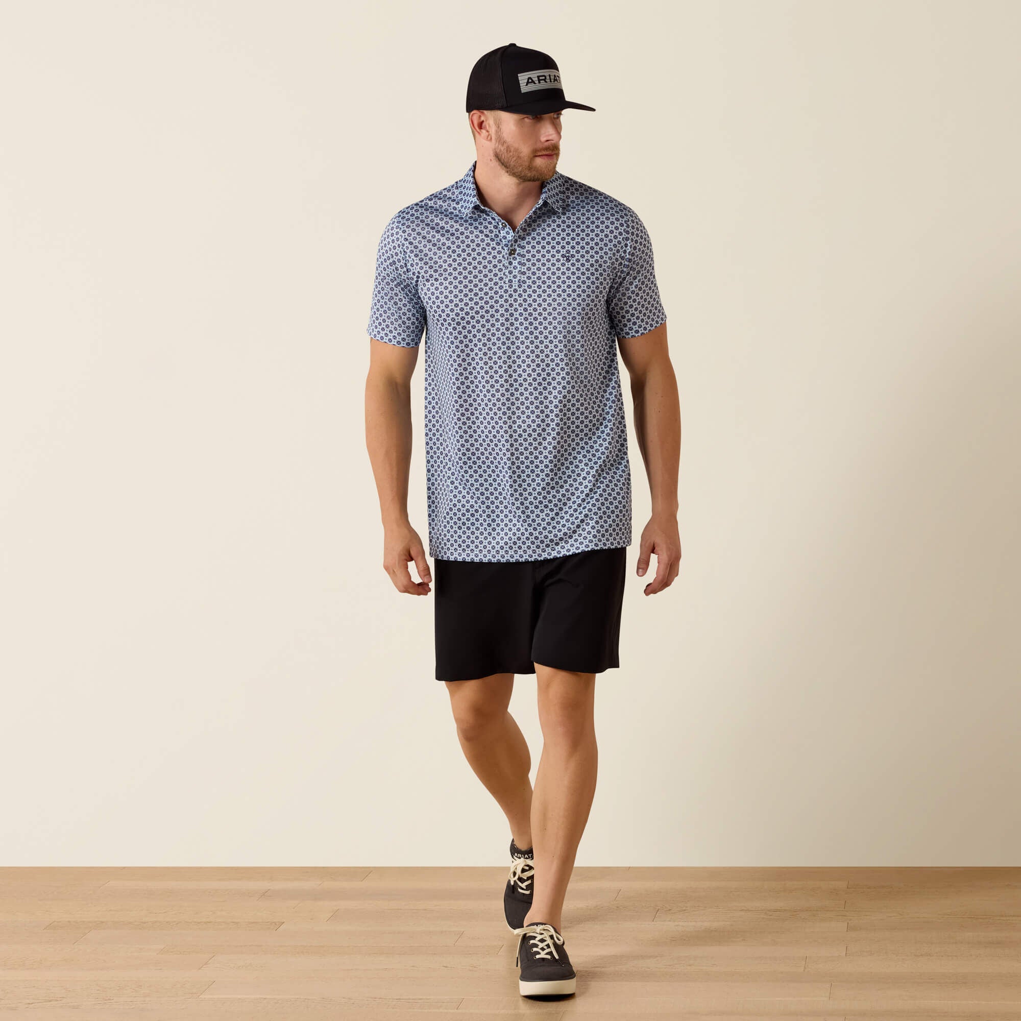 All Over Print Fitted Polo