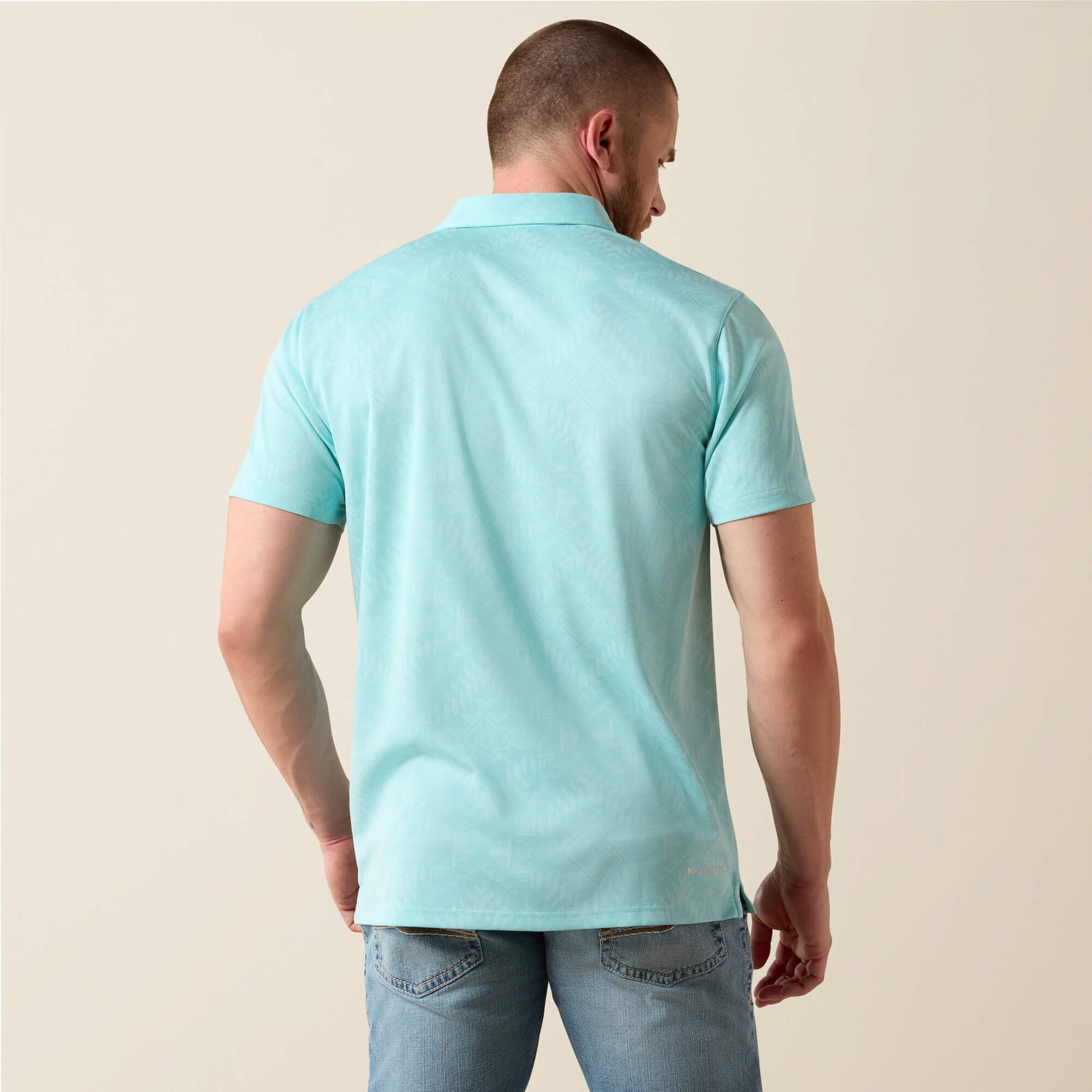 Jacquard Printed Fitted Polo