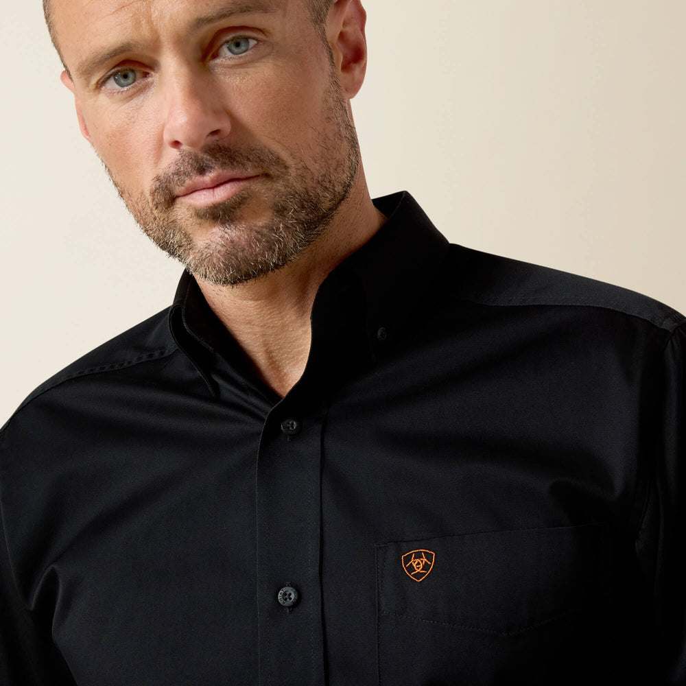 Solid Twill Fitted Shirt