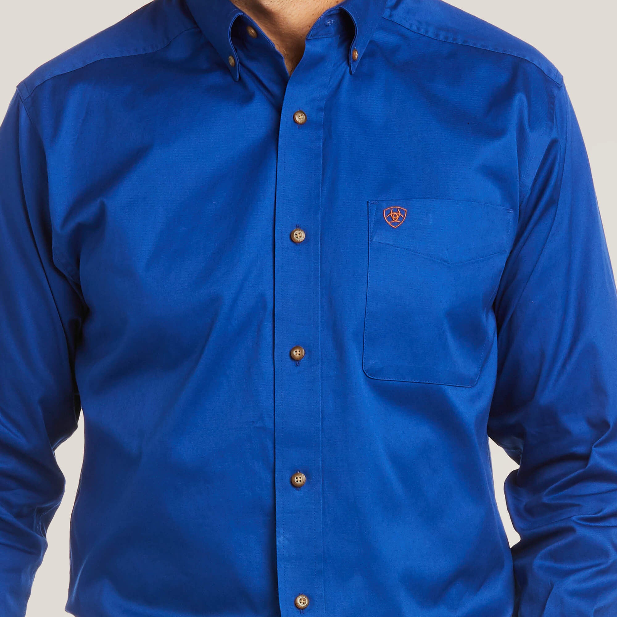 Solid Twill Fitted Shirt
