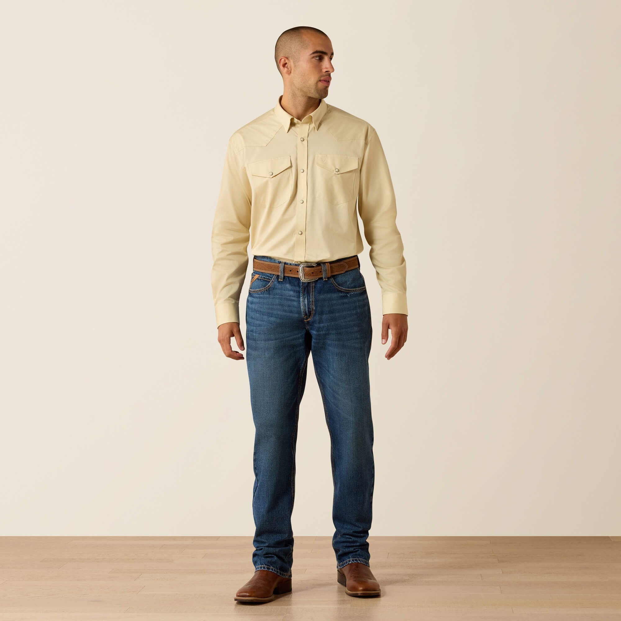 Lightweight Twill Classic Fit Snap Shirt