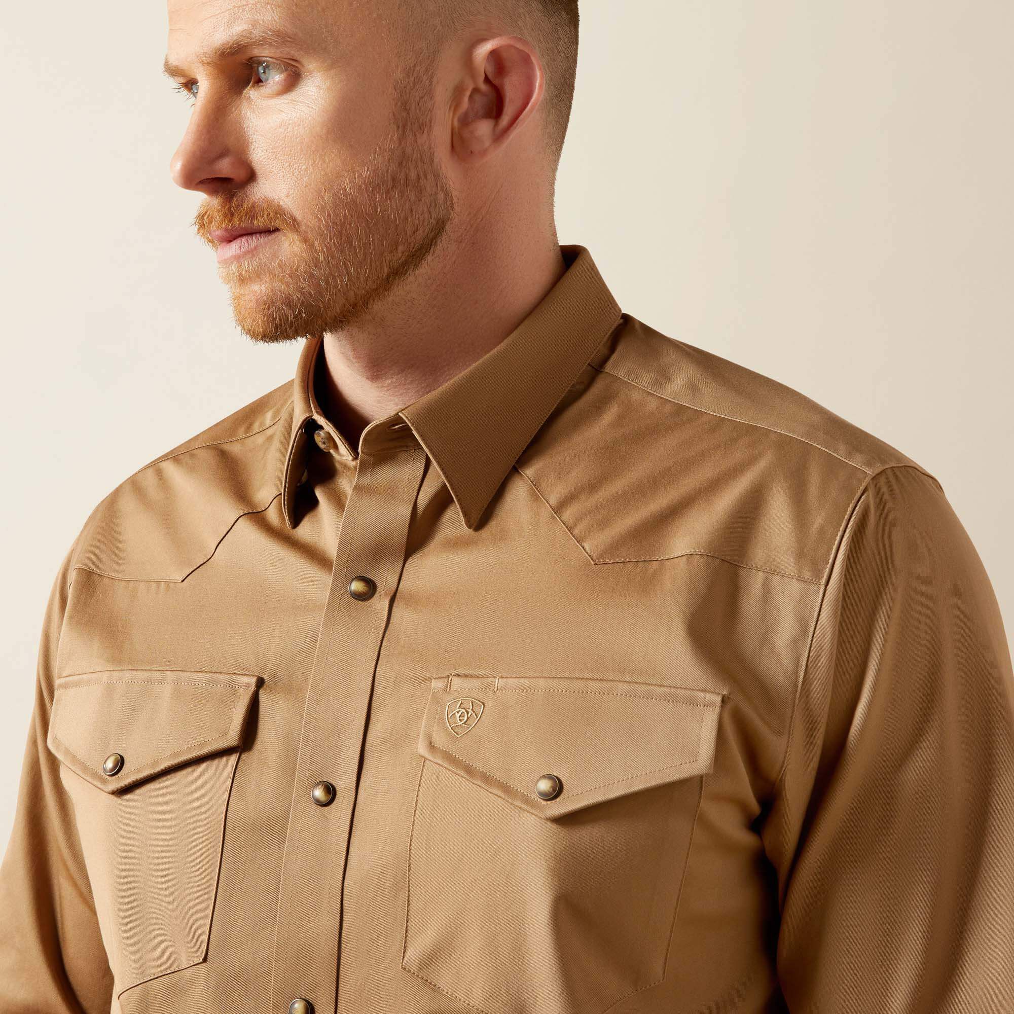 Solid Twill Fitted Shirt