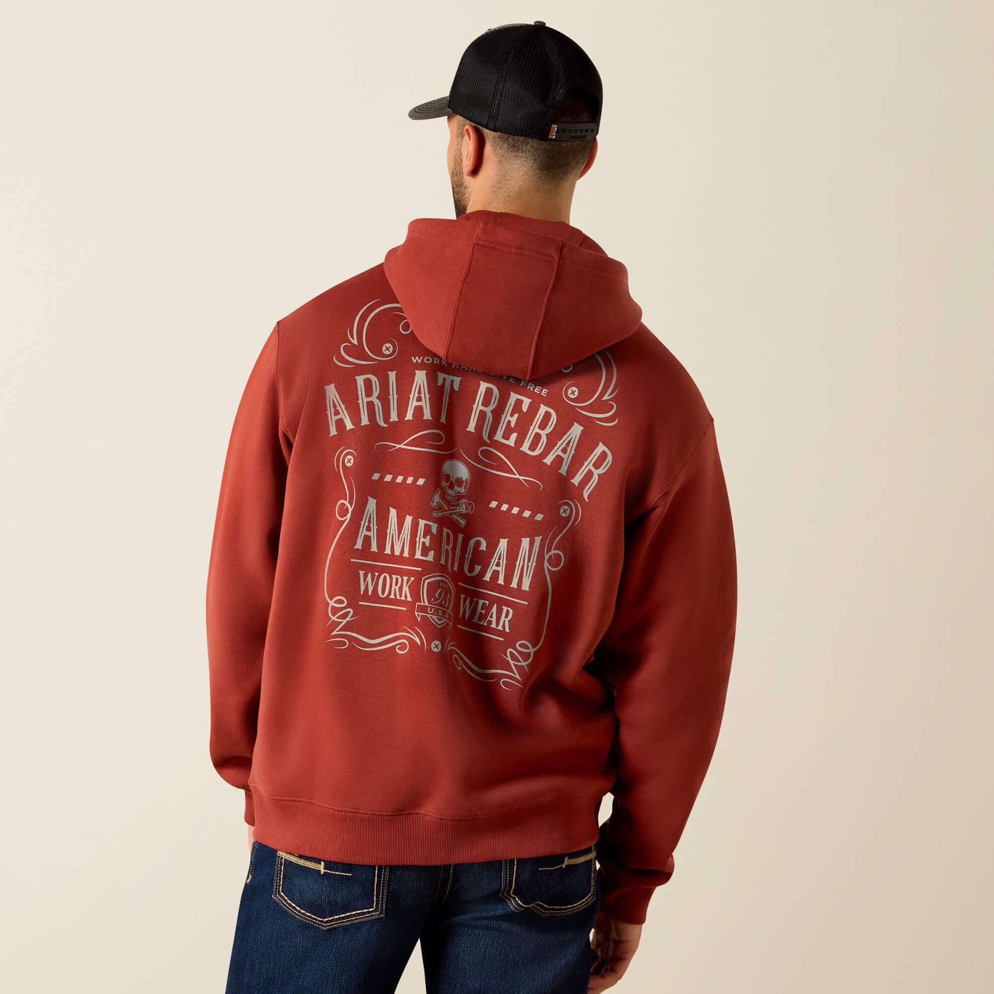 Rebar Lightweight Label Full Zip Hoodie