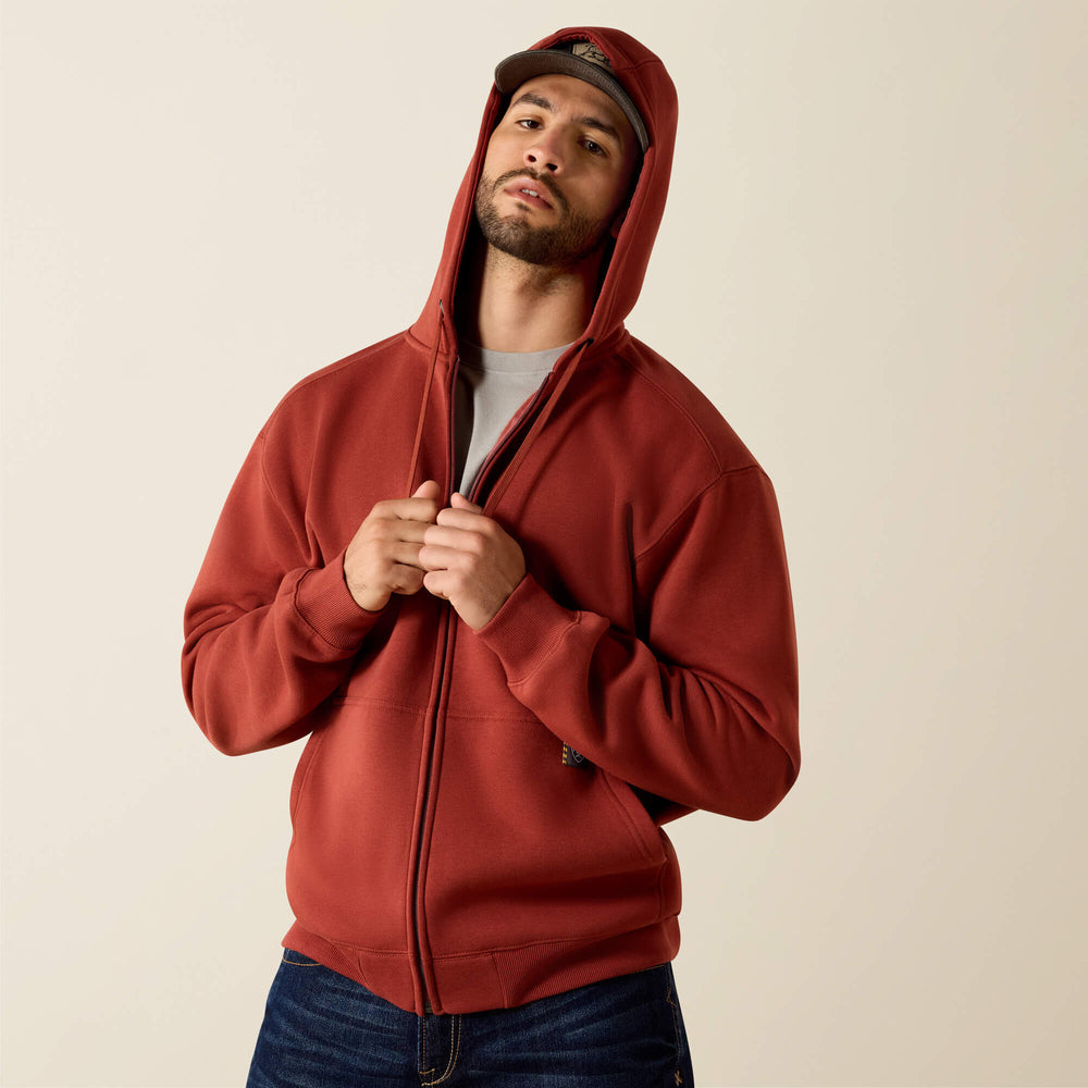 Rebar Lightweight Label Full Zip Hoodie