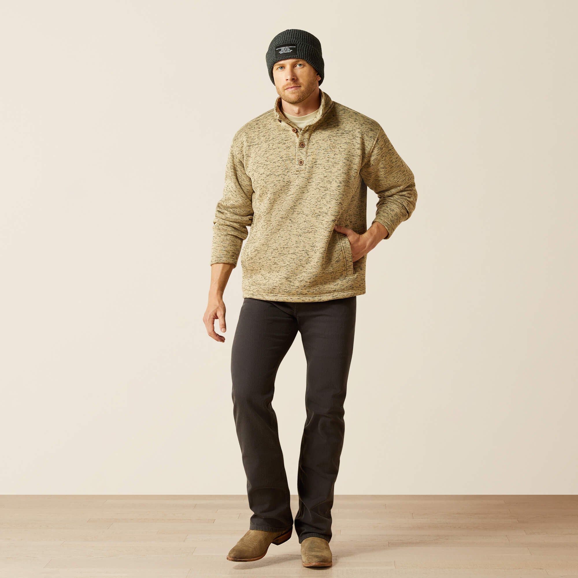 Caldwell 1/4 Button Sweater