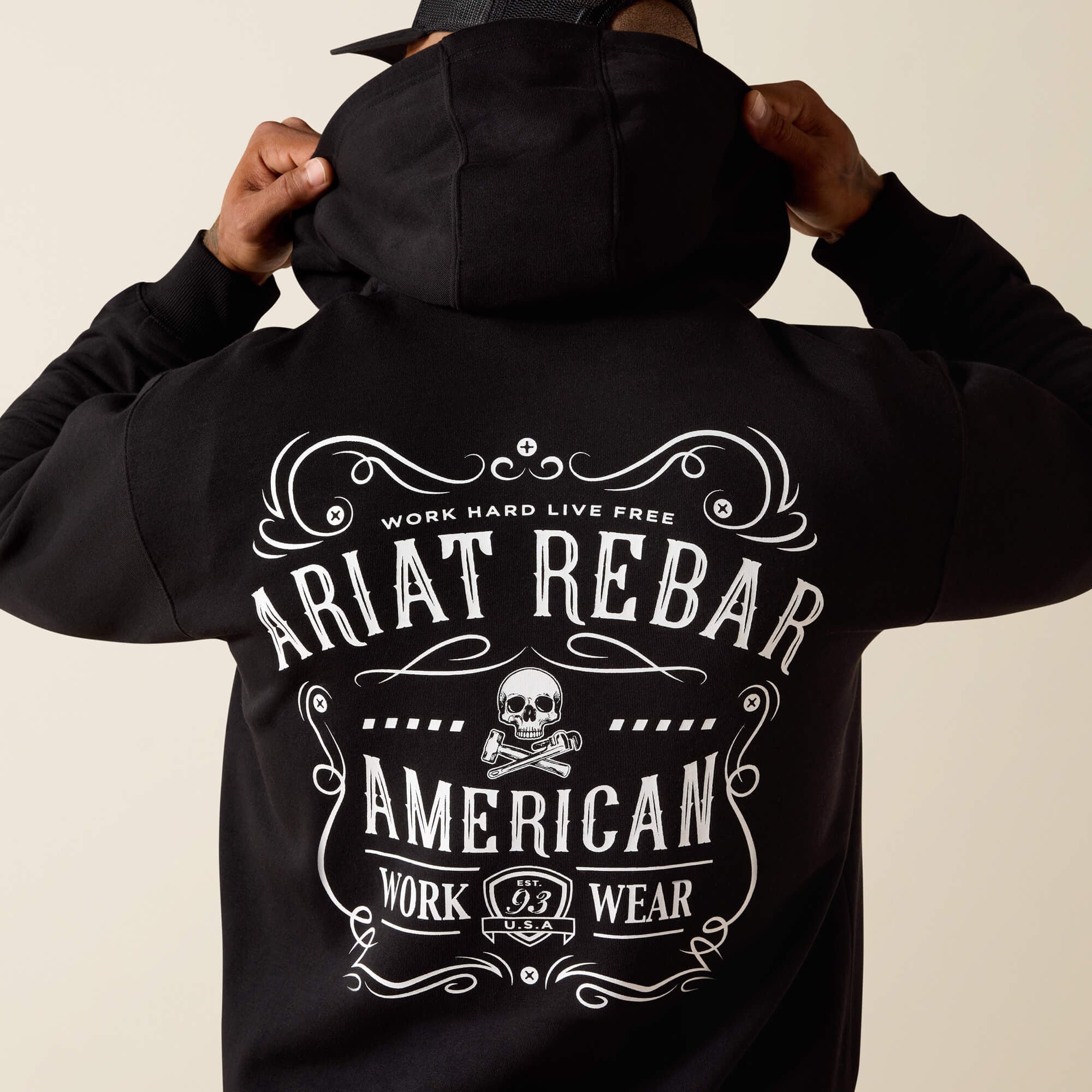 Rebar Lightweight Label Full Zip Hoodie