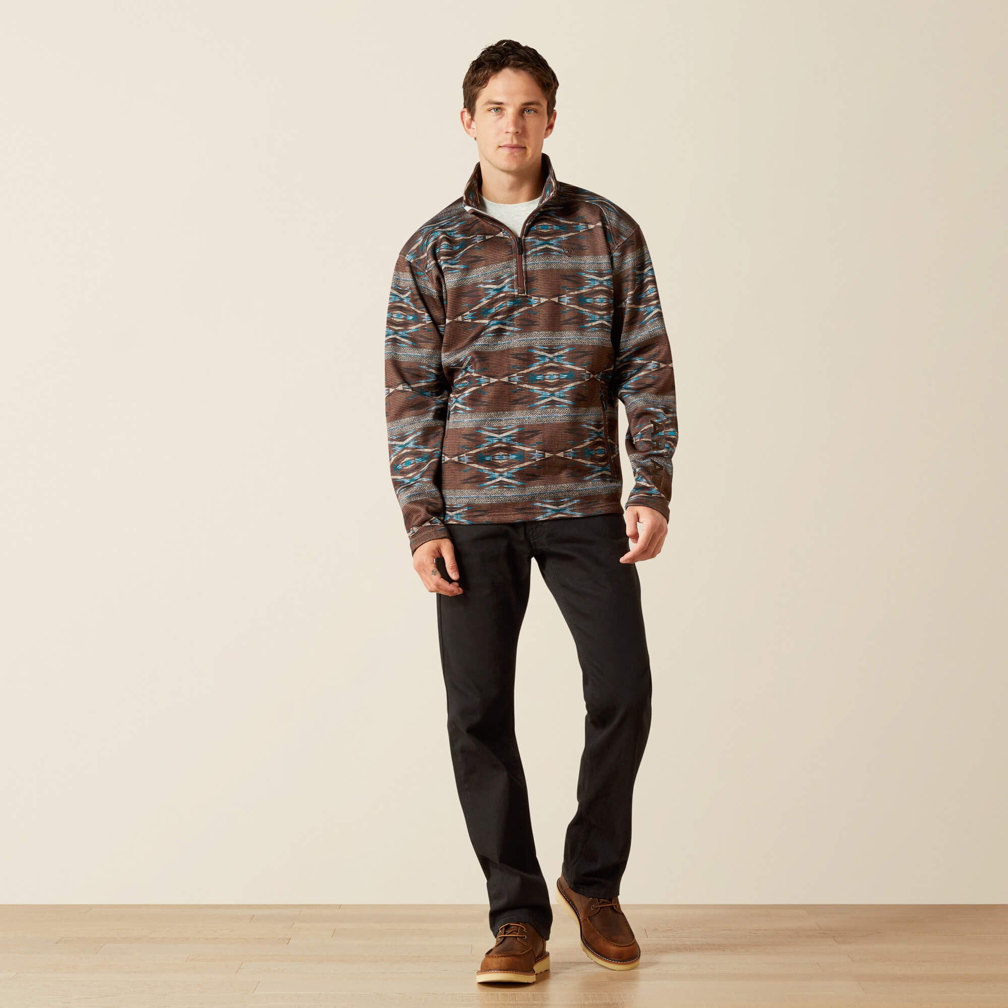 Caldwell Logo 1/4 Zip Sweater