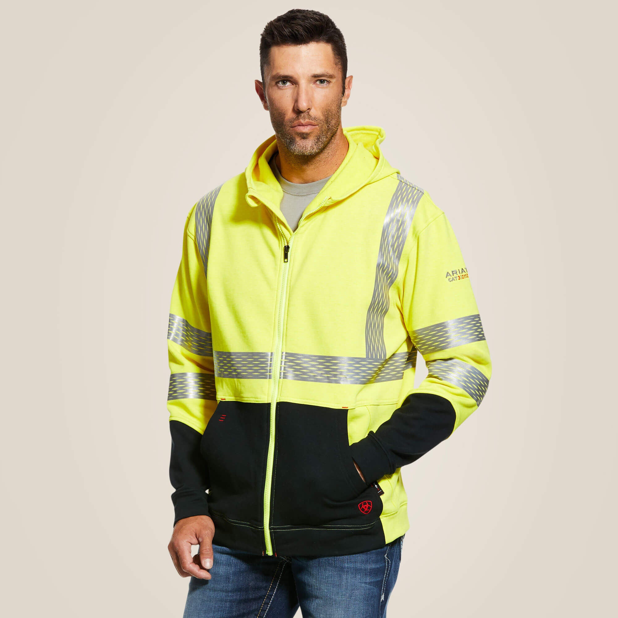 FR Hi-Vis Full Zip Hoodie