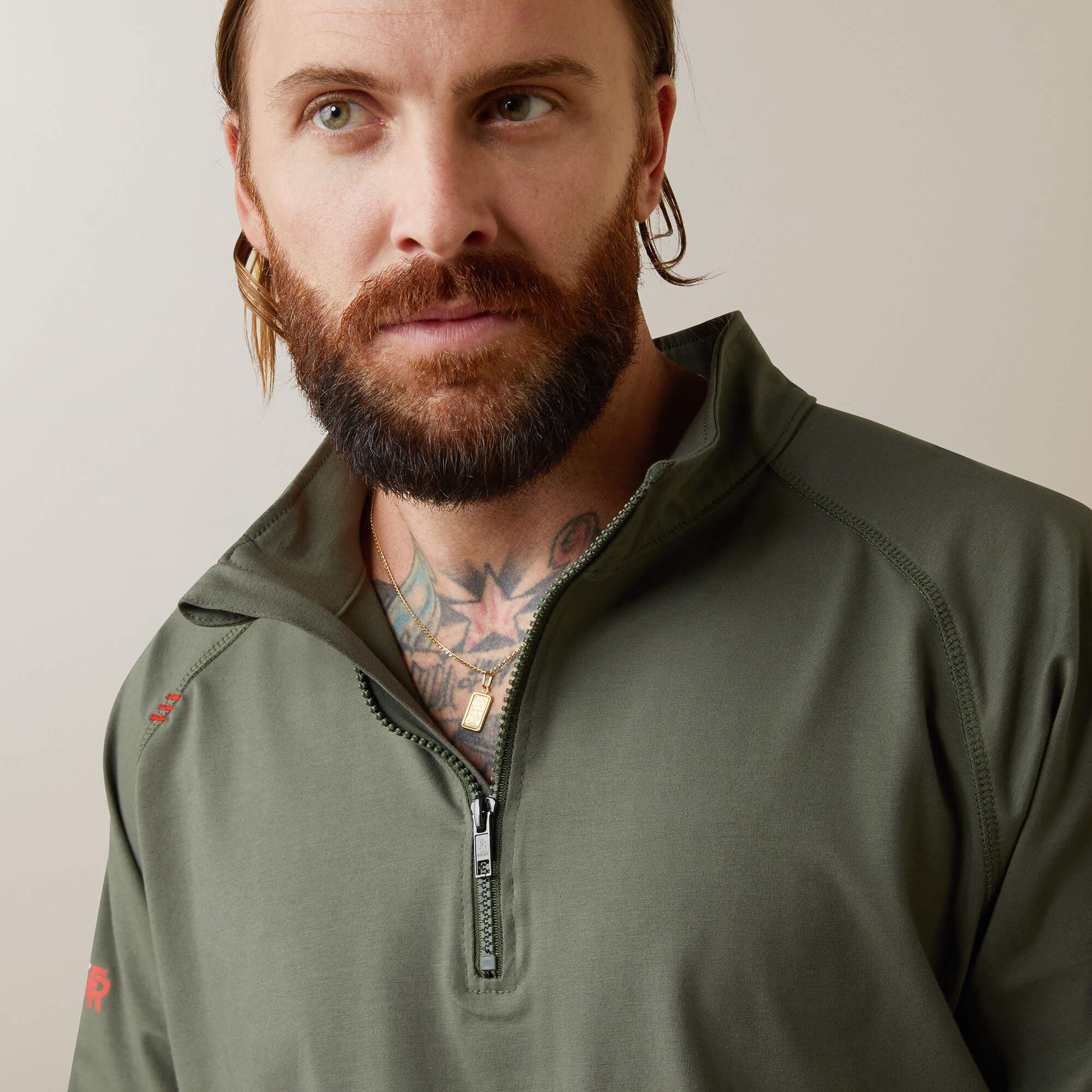 FR Combat Stretch Patriot 1/4 Zip Work Shirt