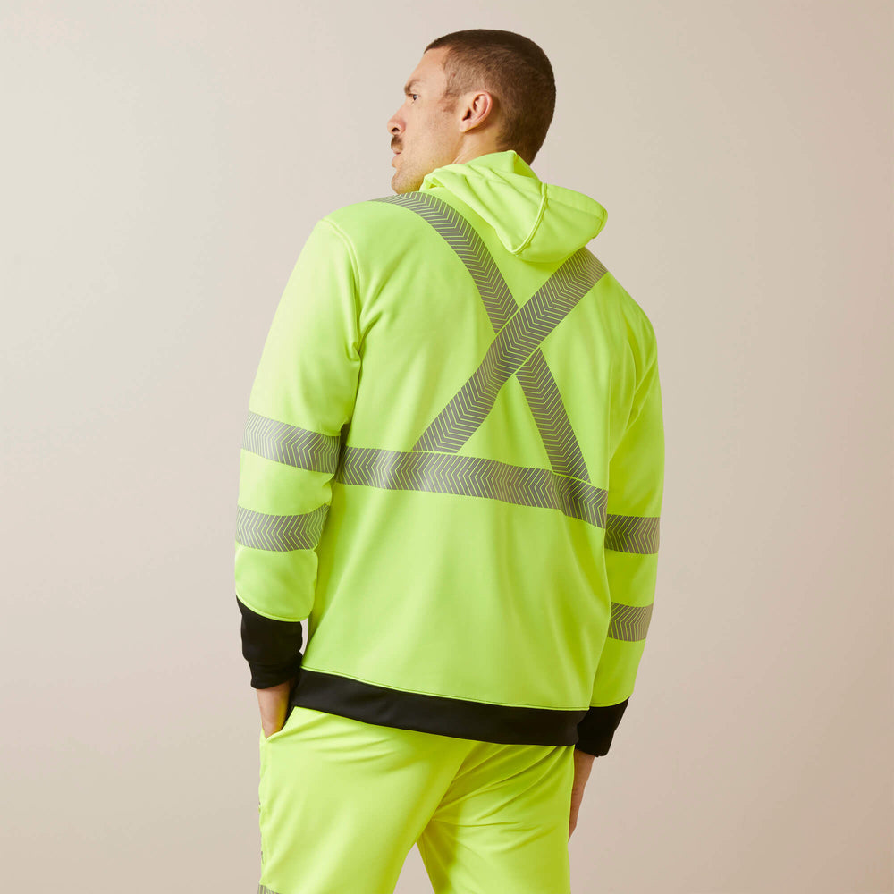Rebar WorkTek Hi-Vis Full Zip Hoodie