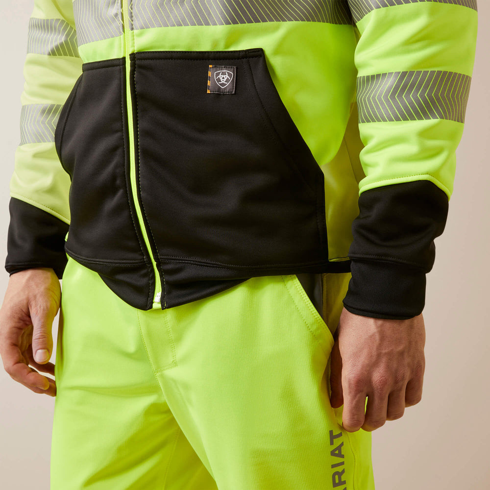 Rebar WorkTek Hi-Vis Full Zip Hoodie