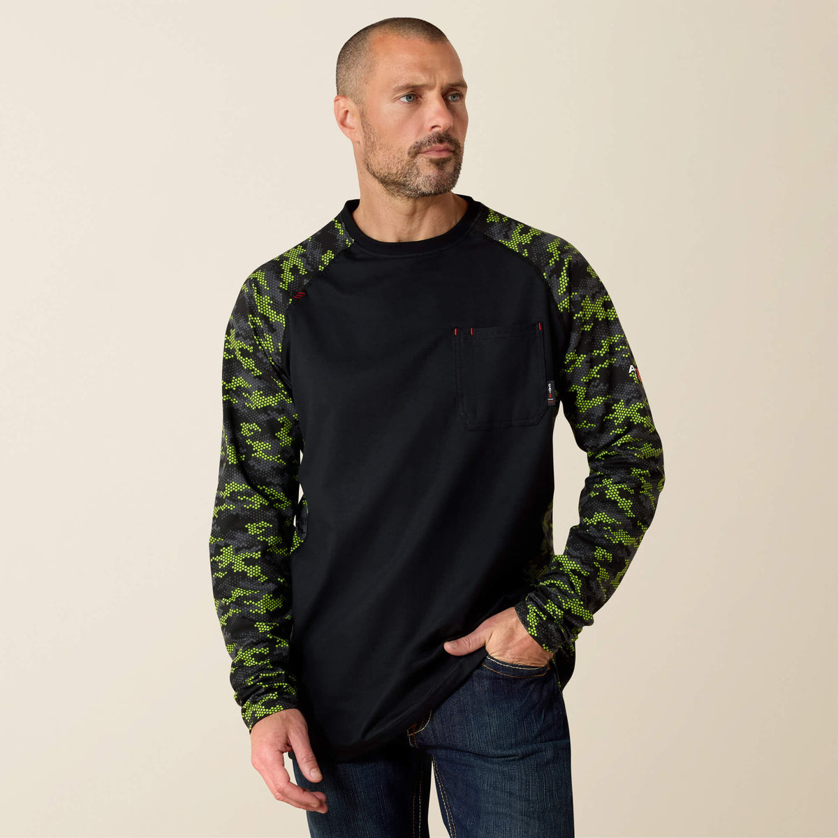 FR AC Stretch Camo Baseball T-Shirt