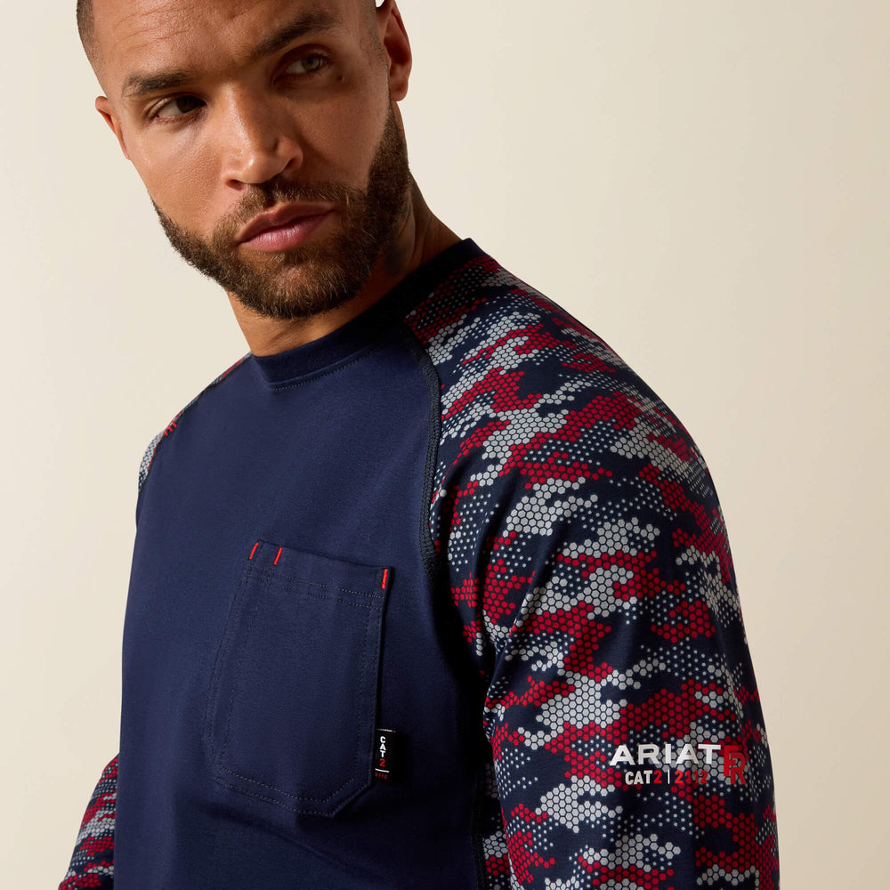 FR AC Stretch Camo Baseball T-Shirt