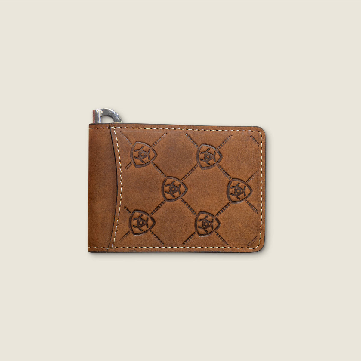 Ariat Logo Print Money Clip Wallet