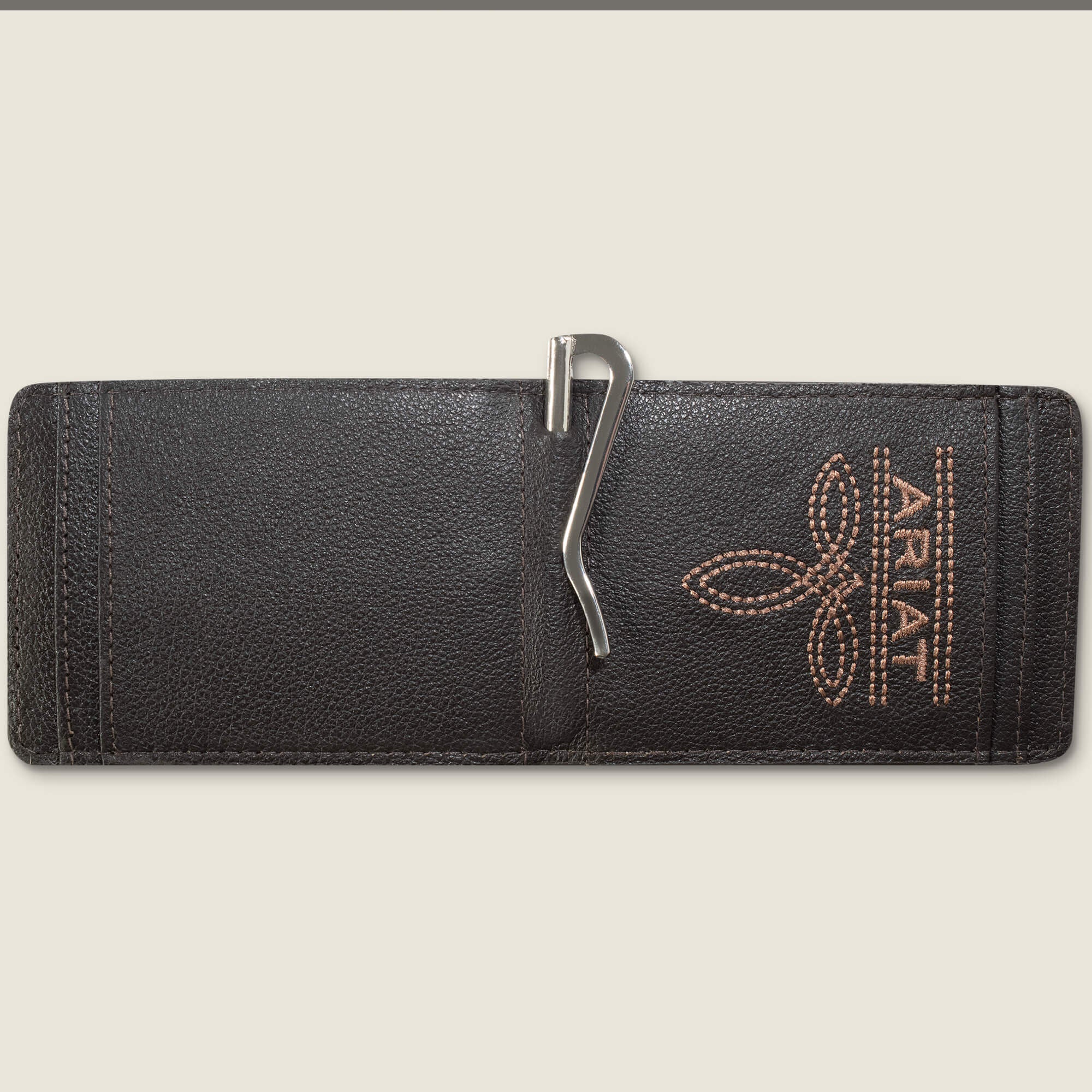 Ariat Logo Print Money Clip Wallet