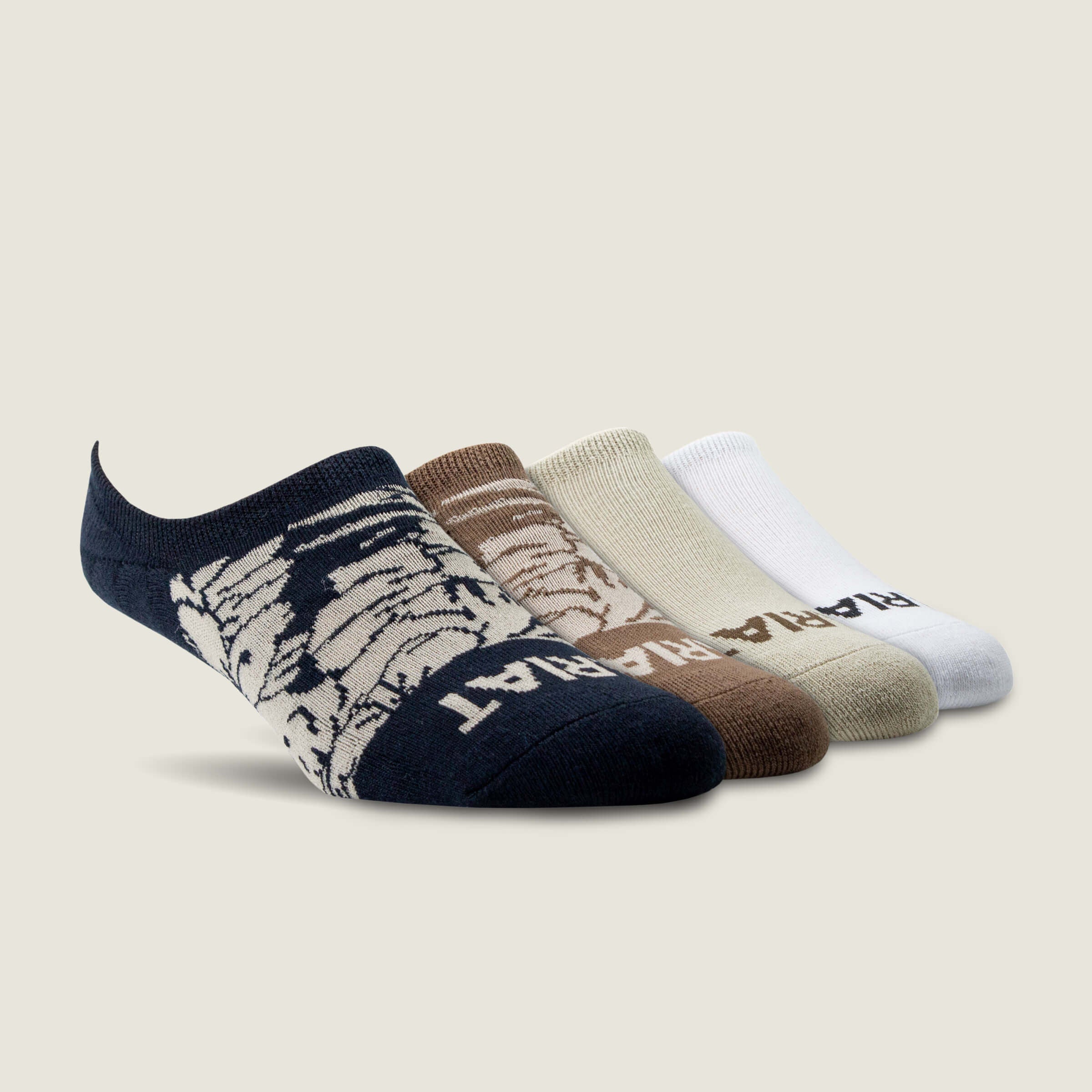 Hilo No Slip No Show Sock 4 Pair Multi Color Pack