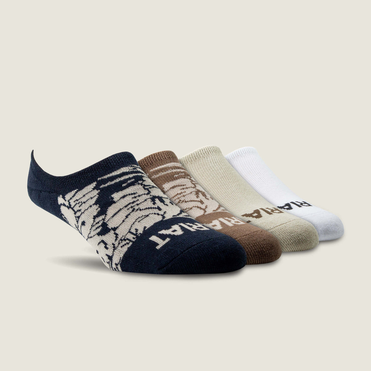 Hilo No Slip No Show Sock 4 Pair Multi Color Pack